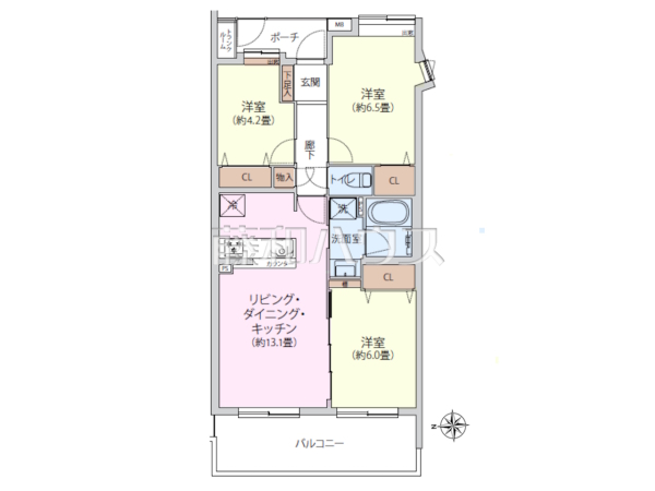 間取図　【ダイアパレス武蔵野本町】