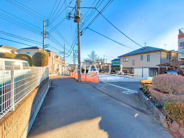接道状況および現場風景　【東久留米市下里２丁目】
