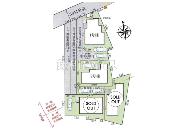 全体区画図　【所沢市大字久米】