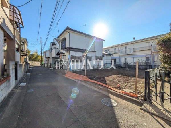 接道状況および現場風景　【新座市石神４丁目】