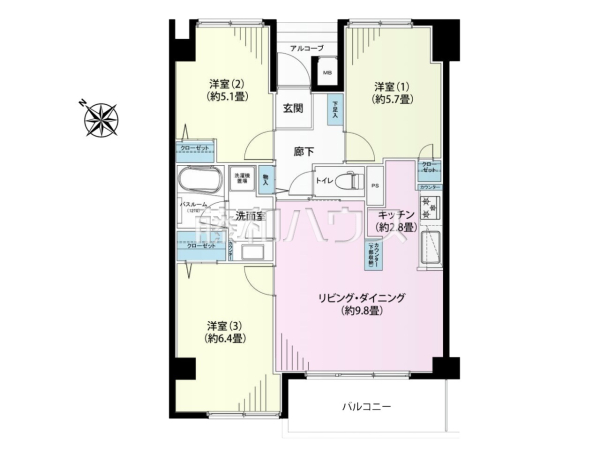 間取図　【ソレーユメゾン石神井】