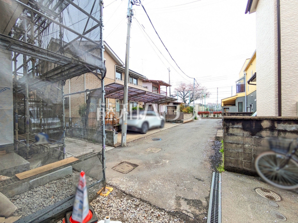 接道状況および現場風景　【立川市砂川町１丁目】