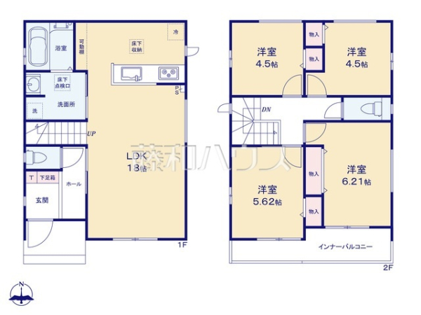 間取図　【北名古屋市宇福寺天神】