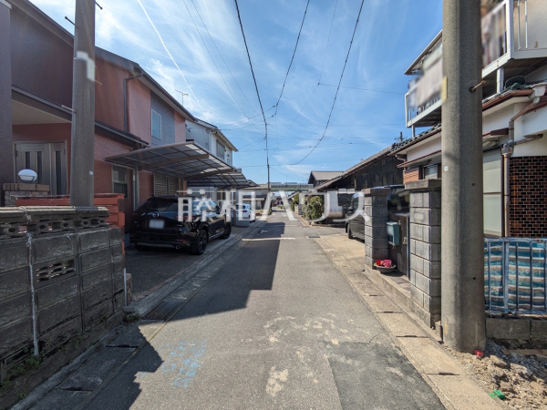 接道状況および現場風景　【北名古屋市宇福寺天神】