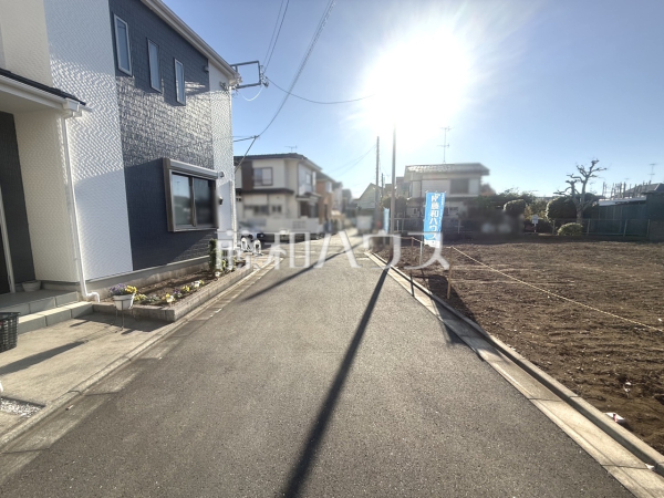 接道状況および現場風景　【立川市砂川町７丁目】