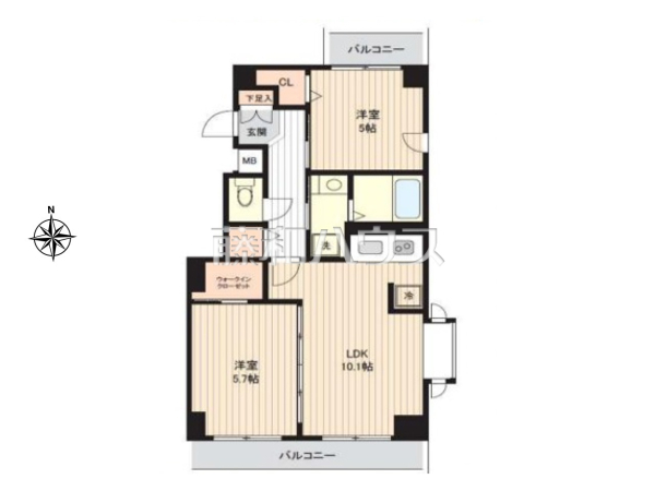 間取図　【ノーブルハウス関町】