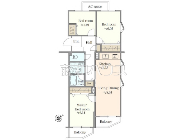 間取図　【コープ野村花小金井】