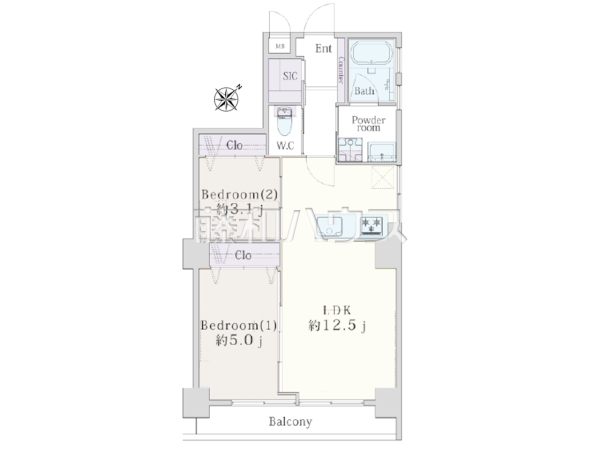 間取図　【武蔵野明穂マンション】