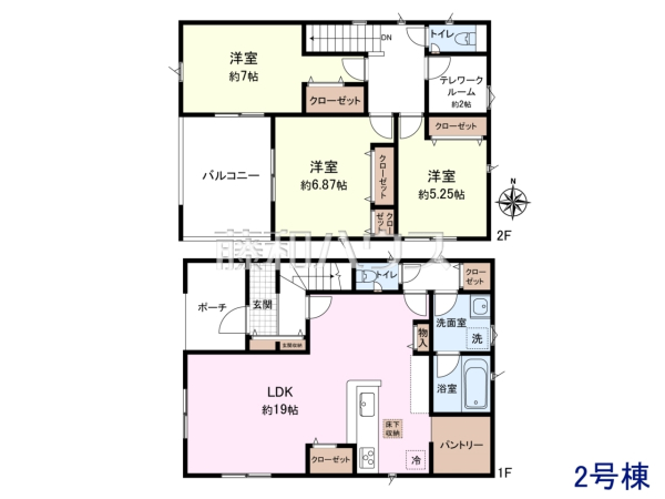 2号棟　間取図　【春日井市如意申町２丁目】
