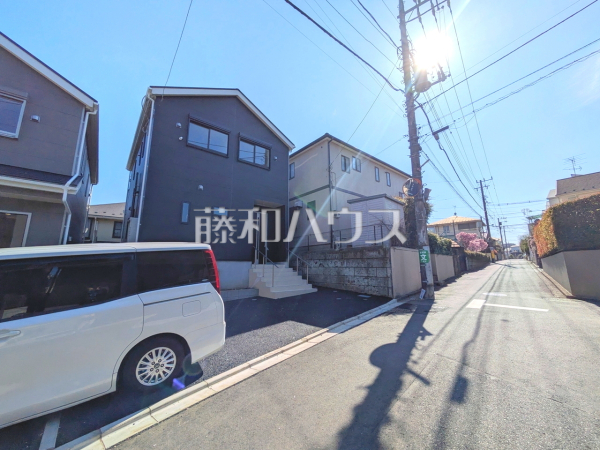 接道状況および現場風景　【三鷹市中原４丁目】