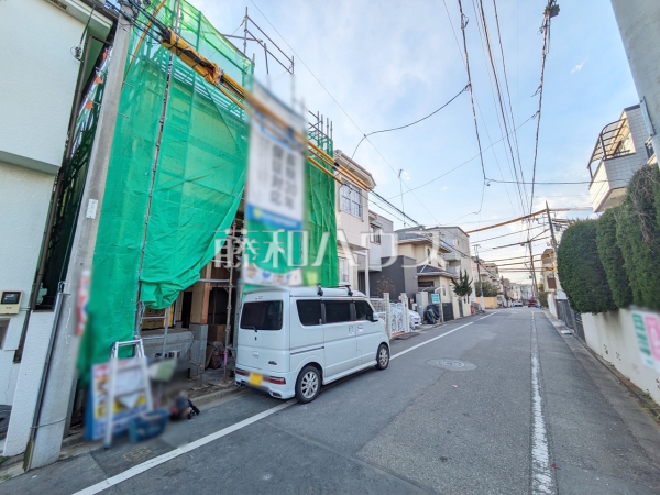 接道状況および現場風景　【練馬区中村南１丁目】