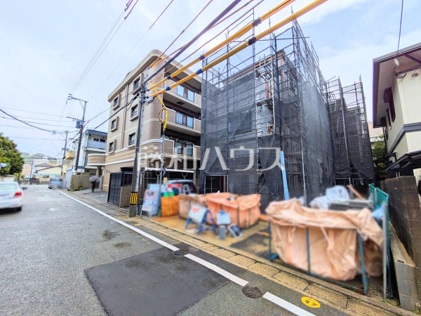 接道状況および現場風景　【福岡市西区姪の浜１丁目】