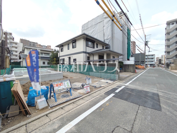 2号棟　接道状況および現場風景　【福岡市西区姪の浜１丁目】