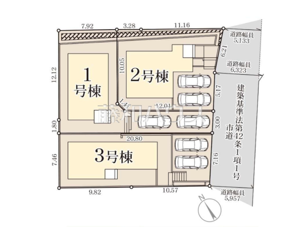 全体区画図　【福岡市西区拾六町４丁目】