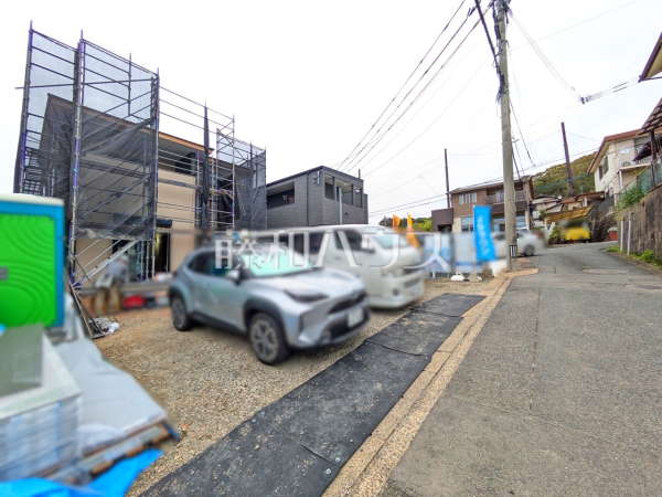 接道状況および現場風景　【福岡市東区唐原４丁目】