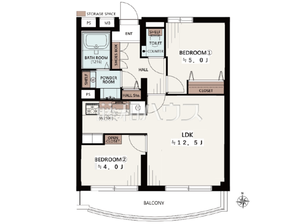 間取図　【タウンハイツ砧】