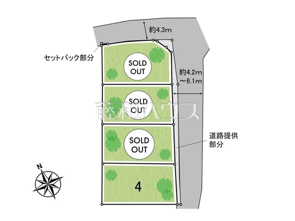 全体区画図　【浦添市牧港４丁目】