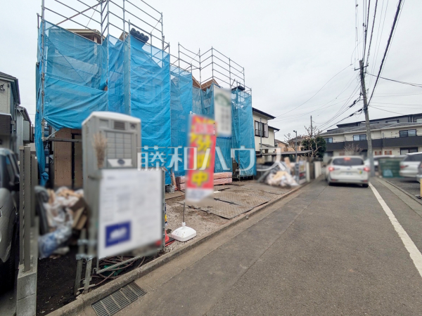 接道状況および現場風景　【調布市飛田給２丁目】