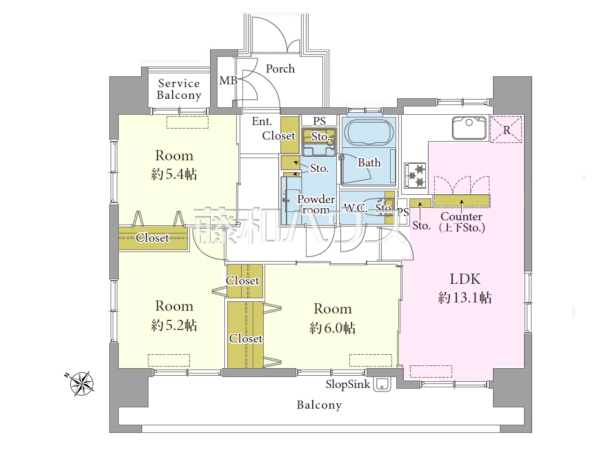 間取図　【リファレンス天神南】
