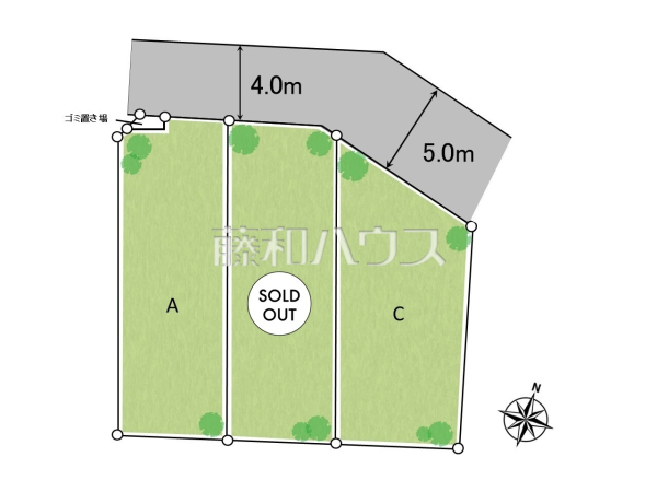 区画図　【練馬区石神井台３丁目】
