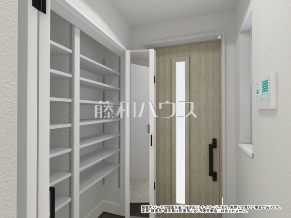 A号棟　完成予想図（内観）掲載のパースは図面を基に描き起こしたイメージであり、実際とは異なる場合があります。
家具・調度品・備品等は配置例であり、販売価格には含まれません。　【練馬区石神井台３丁目】