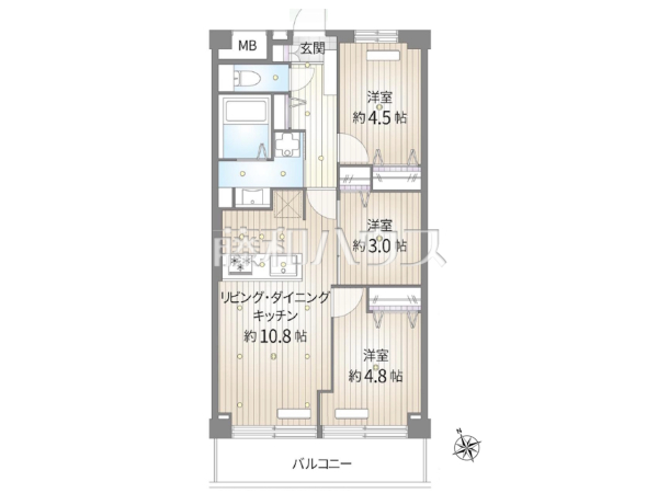 間取図　【メゾンエクレーレ昭島】