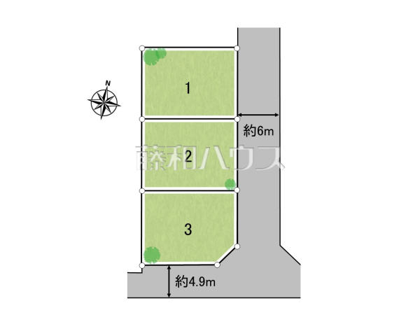全体区画図　【武蔵村山市学園４丁目】
