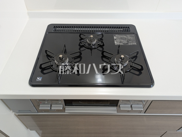 2号棟　3口ガスコンロ　【武蔵村山市学園４丁目】