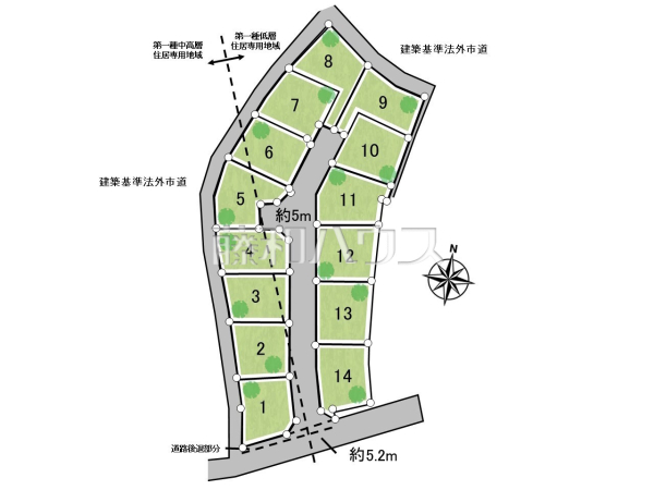 全体区画図　【昭島市宮沢町2丁目】