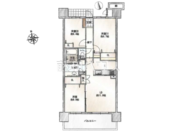 間取図　【マクシスタワーズアーバンデュオ】