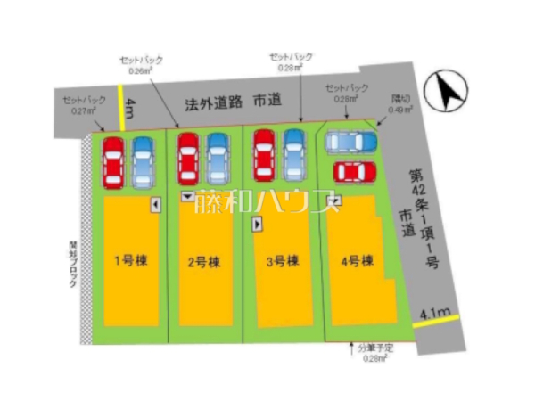 全体区画図　【福岡市南区長住１丁目】