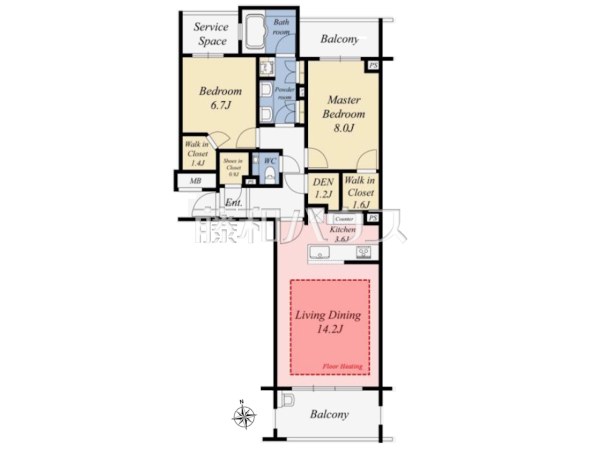 間取図　【パークシティ浜田山　E棟】
