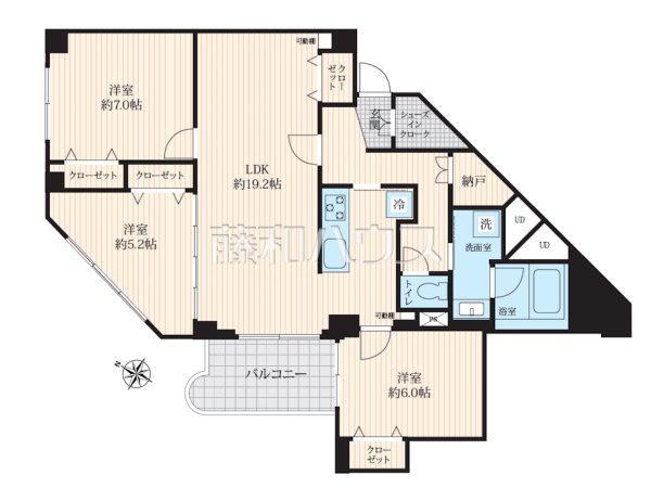 間取図　【武蔵野グリーンタウン　F棟】