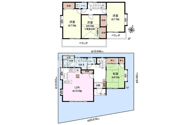 ※古屋の間取り図