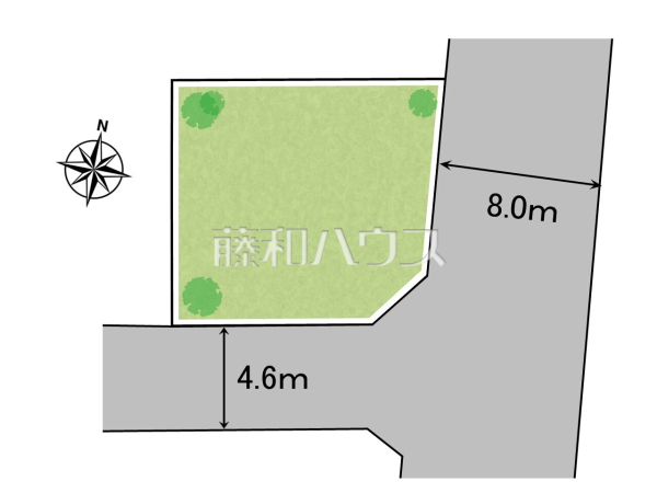 区画図　【八王子市長沼町】
