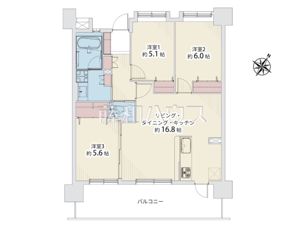 間取図　【アンピール博多駅南】
