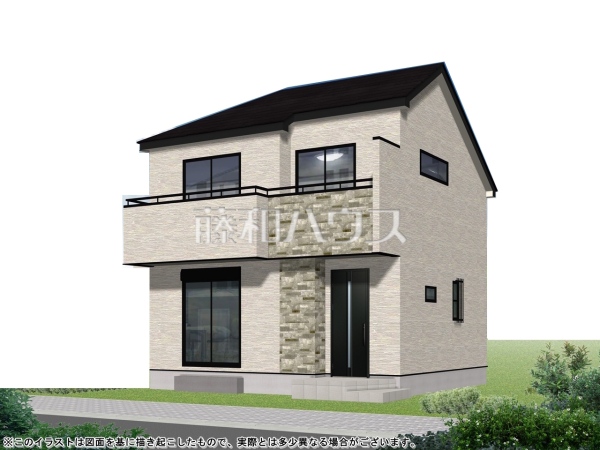 完成予想図（外観）　【日野市石田１丁目】
生活に溶け込むシンプルなデザインの外観が魅力の新邸です。　