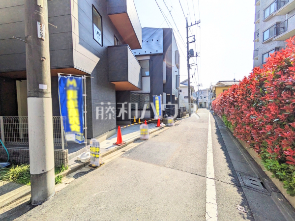 接道状況および現場風景　【中野区南台５丁目】