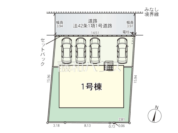 全体区画図　【福岡市南区老司３丁目】