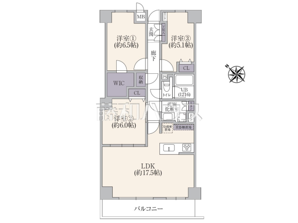 間取図　【ザ・スクエア　A棟】