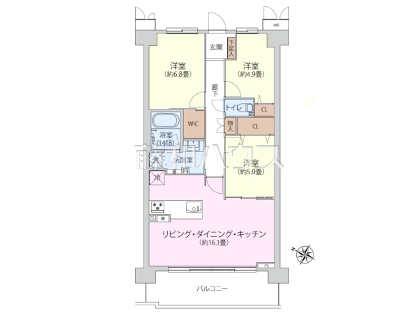 間取図　【サンヴェールひばりヶ丘ガーデンシティ】