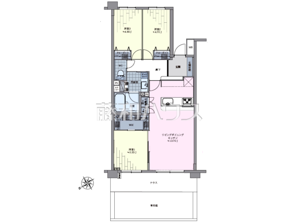 間取図　【パークホームズ吉祥寺北町三丁目】