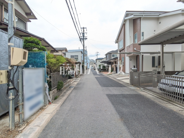 接道状況および現場風景　【名古屋市北区六が池町】