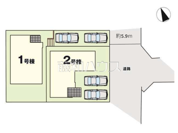 全体区画図　【福岡市南区皿山３丁目】