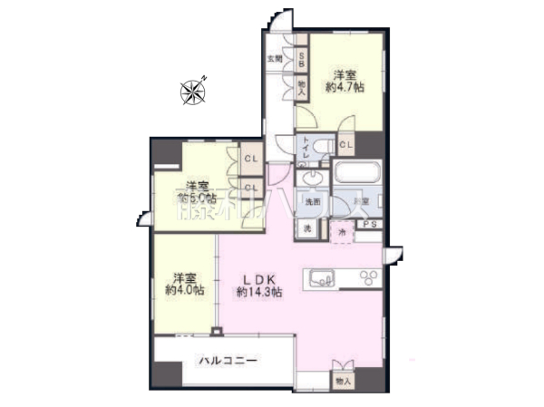 間取図　【アジールコフレ三軒茶屋】