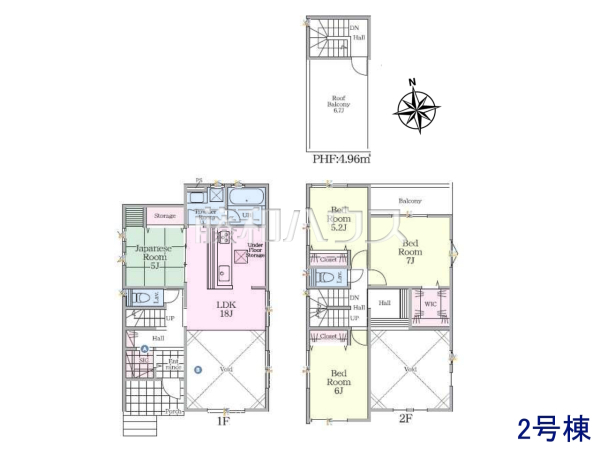 2号棟　間取図　【春日井市不二ガ丘３丁目】