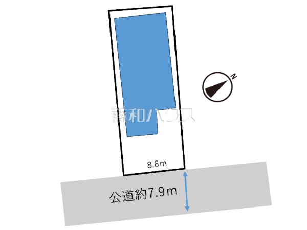 区画図　【福岡市早良区西新５丁目】