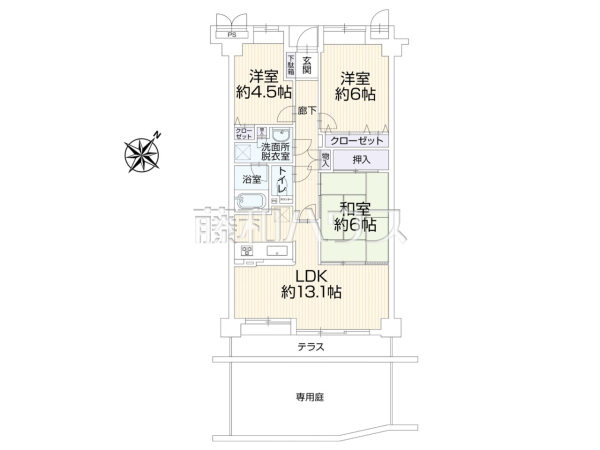 間取図　【メゾンドール高尾】