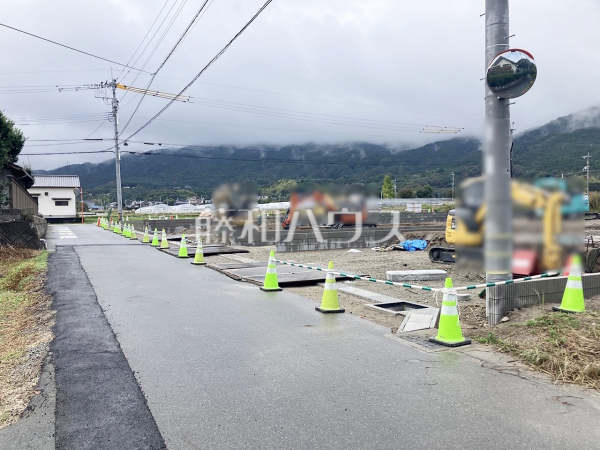接道状況および現場風景　【福岡市西区今宿上ノ原】