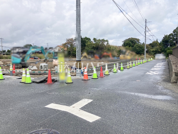 接道状況および現場風景　【福岡市西区今宿上ノ原】